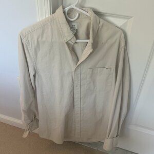 H&M Regular Fit Corduroy Button Up Shirt